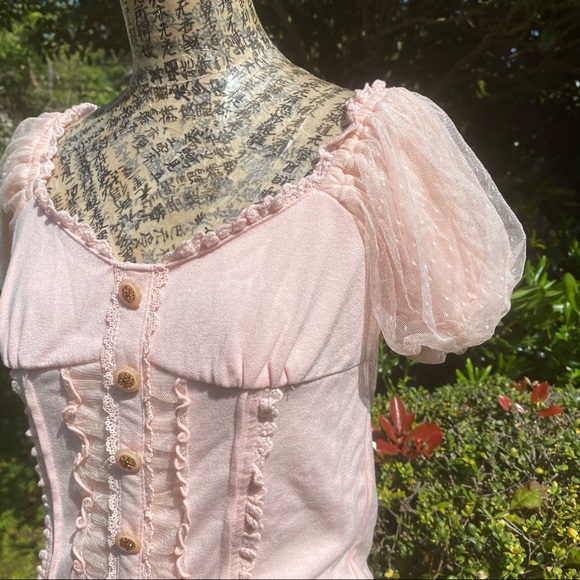 Kawaii Liz Lisa pink lacy corset type top NWT - Picture 3 of 11